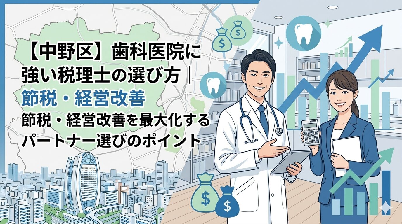 【中野区】歯科医院に強い税理士の選び方｜節税・経営改善を最大化するパートナー選びのポイント
